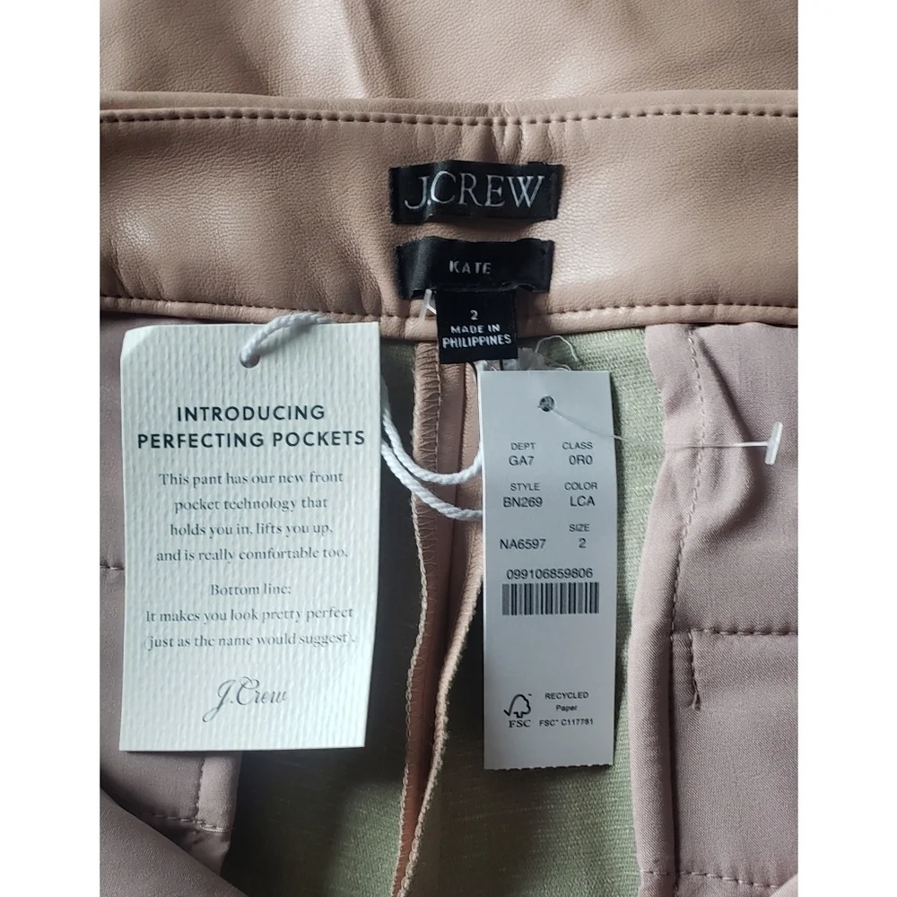 30. J.Crew Kate straight-leg pant in faux leather